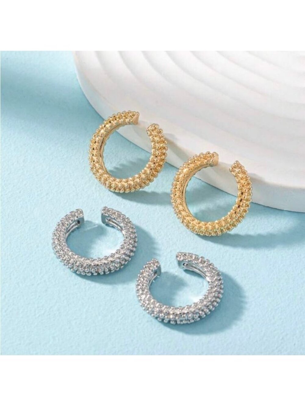 Gold & Silver 4pc Ear Cuffs - Picture 2 of 2